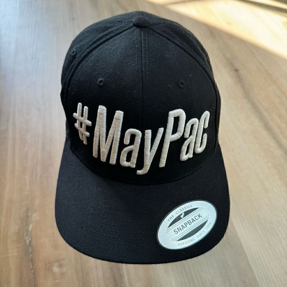 Mayweather Pacquiao Men's Fight of The Century Black Snapback Cap 2015 Boxing
